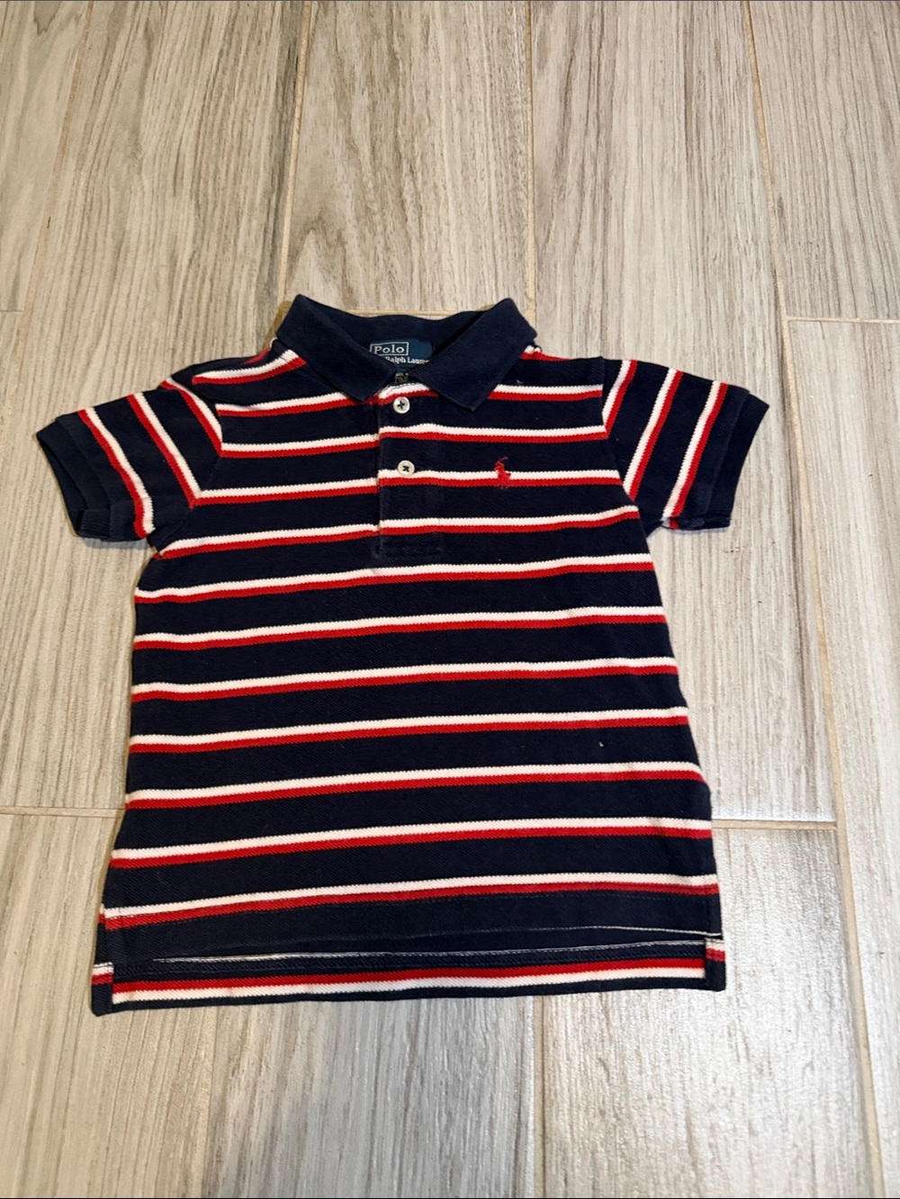 Polo by Ralph Lauren Navy, Red & White Striped Polo